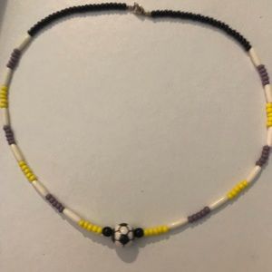 Very well Handmade soccer necklace